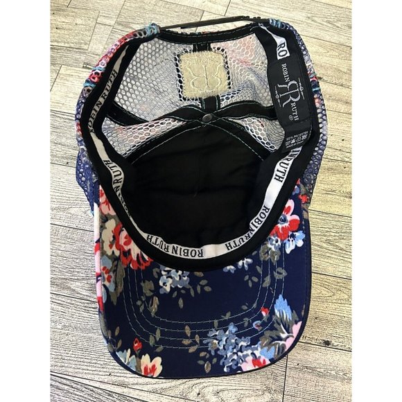 Robin Ruth‎ Atlanta Embroidered Trucker Hat Unisex SnapBack Floral Multicolor OS - Picture 2 of 4